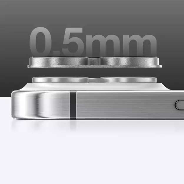 AmazingThing Aviation-Grade Alloy Tempered Glass Lens for iPhone 16 Pro / 16 Pro Max Camera Lens - Gray 9