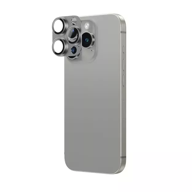 AmazingThing Aviation-Grade Alloy Tempered Glass Lens for iPhone 16 Pro / 16 Pro Max Camera Lens - Gray 5