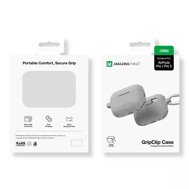 AmazingThing Omni Case for AirPods Pro 2 Silicone Case - Gray 3