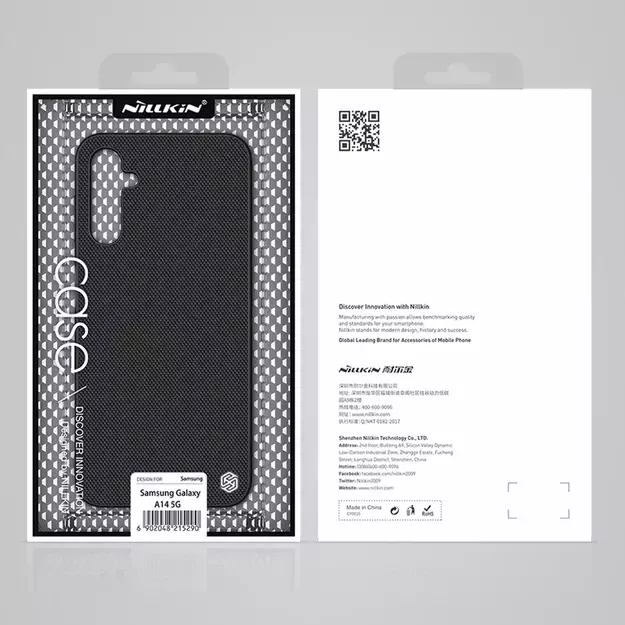 Nillkin Textured Case Case for Samsung Galaxy A14 5G / Galaxy A14 Reinforced Nylon Cover Black 6