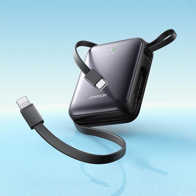 Joyroom JR-PBF27 10000mAh 22.5W Powerbank with Built-in USB-C and Lightning Cables - Black 8