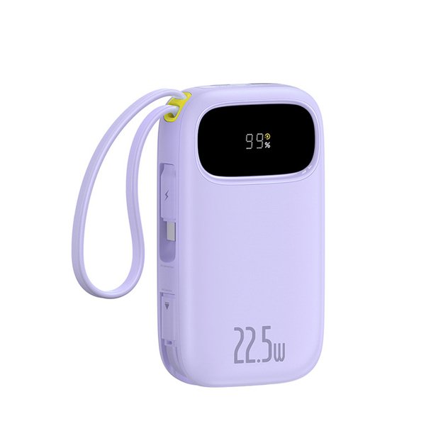 Baseus EnerFill FC21 Qpow 3 Ultra 20000mAh 22.5W Powerbank with Digital Display and Cable Included - Purple