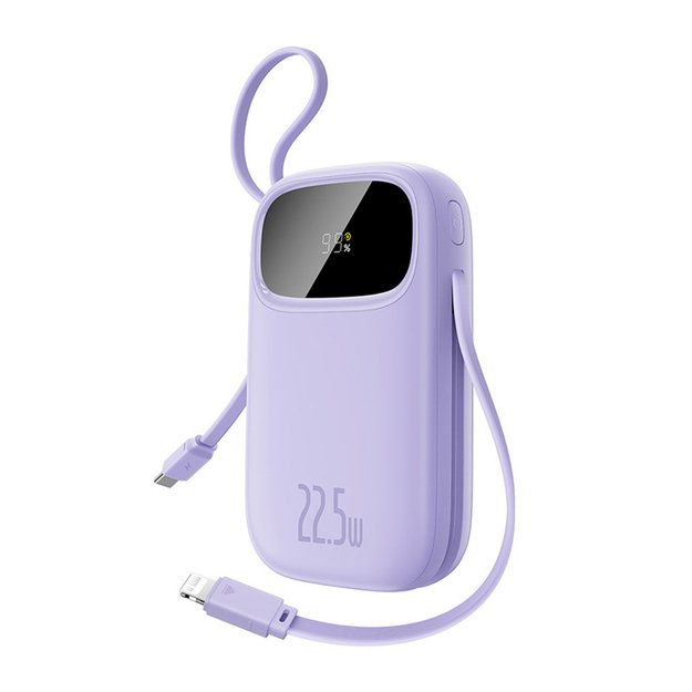 Baseus EnerFill FC21 Qpow 3 Ultra 20000mAh 22.5W Powerbank with Digital Display and Cable Included - Purple 1