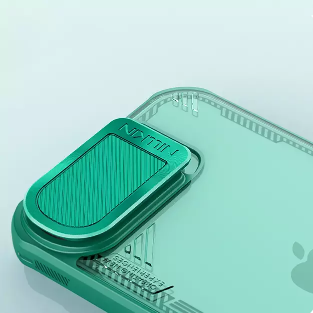 Nillkin Iceblade Prop Case with Lens Cover and Stand for iPhone 16e - Green 8