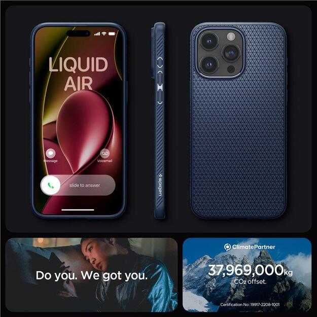 Spigen Liquid Air Case for iPhone 15 Pro Max - Blue 9