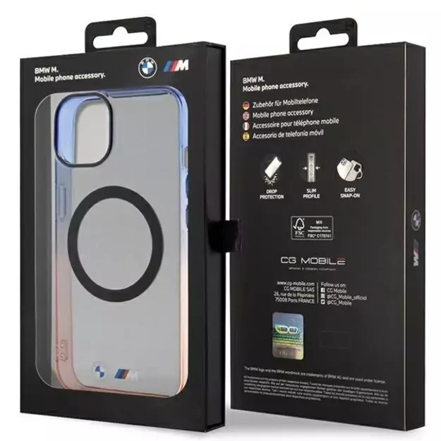 Case BMW BMHMP14SHTGE iPhone 14 6.1&quot  grey/grey hardcase Gradient Bumper MagSafe 7