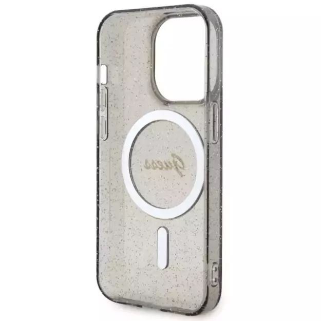 Guess GUHMP14LHCMCGK iPhone 14 Pro 6.1  black/black hardcase Glitter Gold MagSafe 6