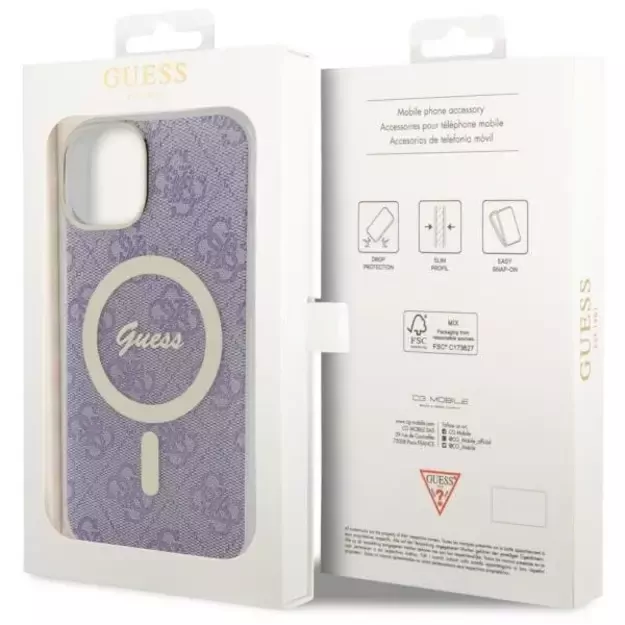 Guess GUHMP14MH4STU iPhone 14 Plus 6.7  purple/purple hardcase 4G MagSafe 7