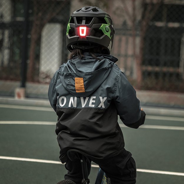 Rockbros TS-61 10110061004 Children' s Bike Helmet with Detachable Chin Size M (54-57) - Green 2