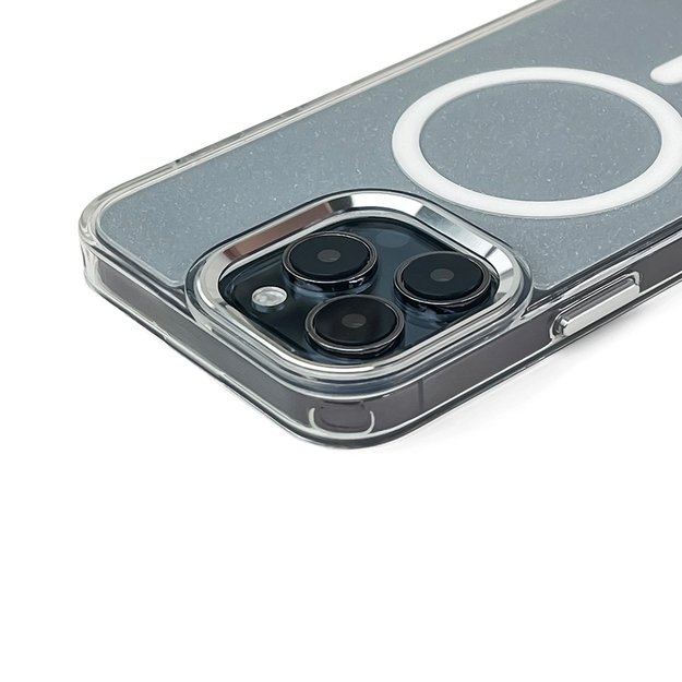 Glitter Case MagSafe Compatible for iPhone 17 Pro Max - Semi-Transparent 2