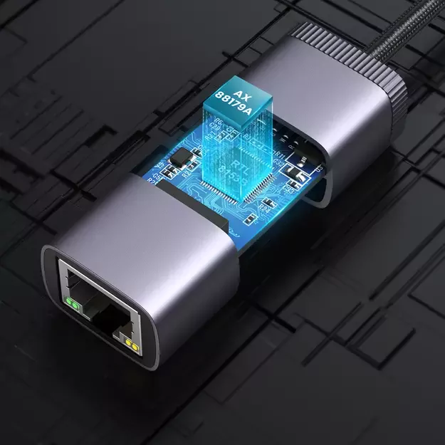 Ugreen external USB Type C network adapter - RJ45 1Gbps (1000Mbps) gray (40322 CM483) 6