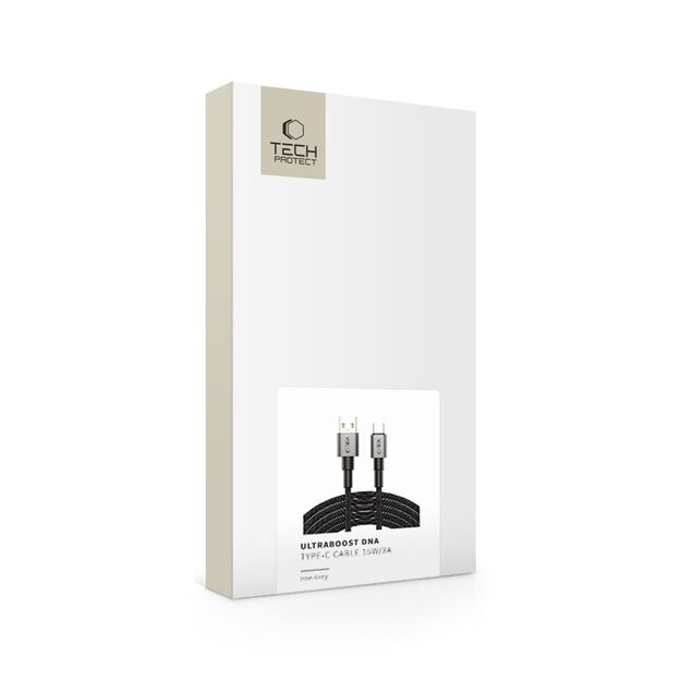 Tech-Protect Ultraboost DNA USB-A / USB-C Cable 15W/3A 300cm - Gray 7