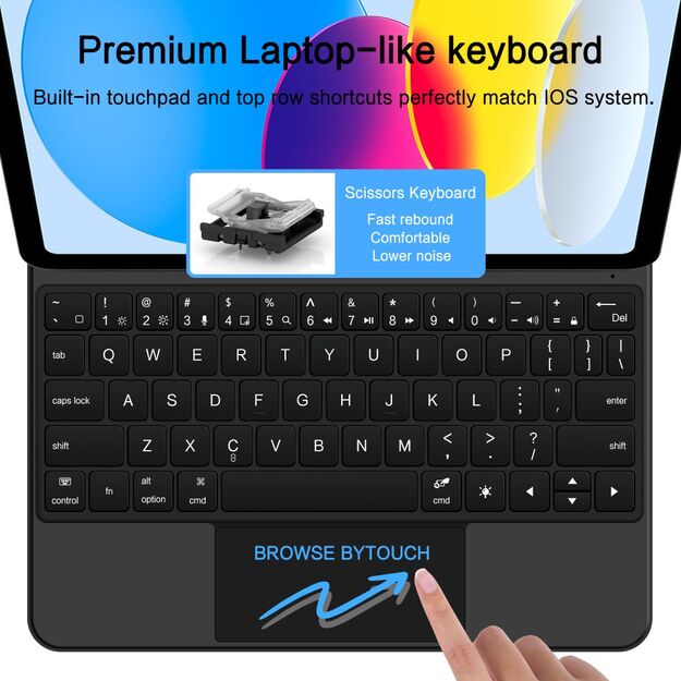 Tech-Protect Smartcase Magnetic with Keyboard for iPad 10.9&rdquo; 2022 / iPad 11&rdquo; 2025 - Black 1
