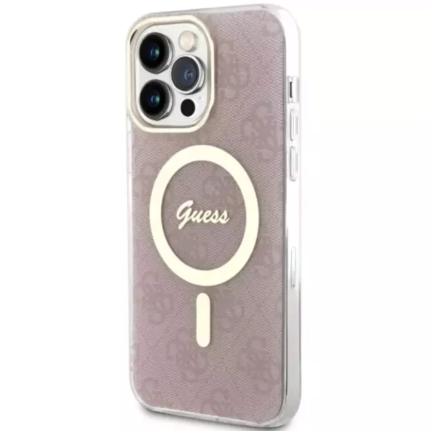 Guess 4G MagSafe case for iPhone 14 Pro Max - pink 1