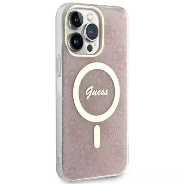 Guess 4G MagSafe case for iPhone 14 Pro Max - pink 3