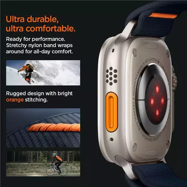 Spigen Fit Lite Ultra Strap for Apple Watch 4/5/6/7/8/9/SE/Ultra (42/44/45/49 mm) - Navy Blue 29