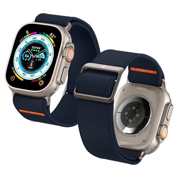 Spigen Fit Lite Ultra Strap for Apple Watch 4/5/6/7/8/9/SE/Ultra (42/44/45/49 mm) - Navy Blue 15