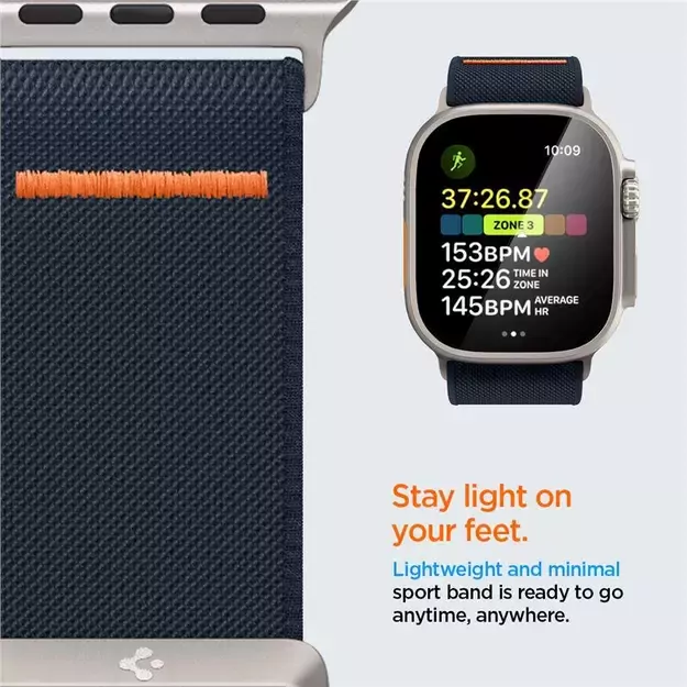 Spigen Fit Lite Ultra Strap for Apple Watch 4/5/6/7/8/9/SE/Ultra (42/44/45/49 mm) - Navy Blue 28