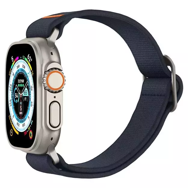 Spigen Fit Lite Ultra Strap for Apple Watch 4/5/6/7/8/9/SE/Ultra (42/44/45/49 mm) - Navy Blue 27