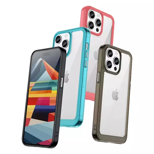 Reinforced case with flexible frame for iPhone 15 Pro Outer Space - blue 10