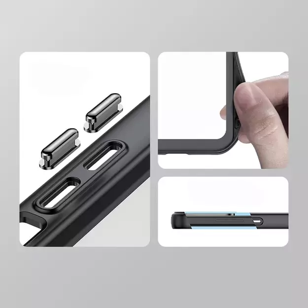 Reinforced case with flexible frame for iPhone 15 Pro Outer Space - blue 12