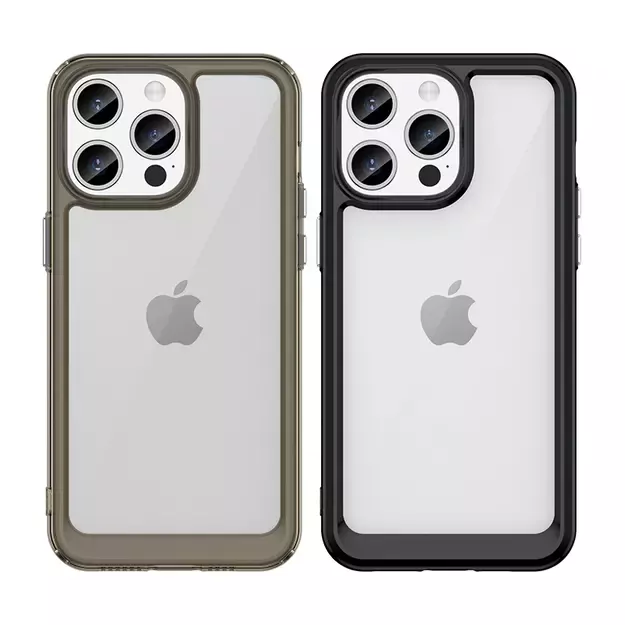 Reinforced case with flexible frame for iPhone 15 Pro Outer Space - blue 8
