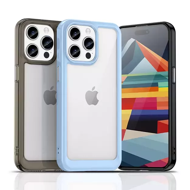 Reinforced case with flexible frame for iPhone 15 Pro Outer Space - blue 9