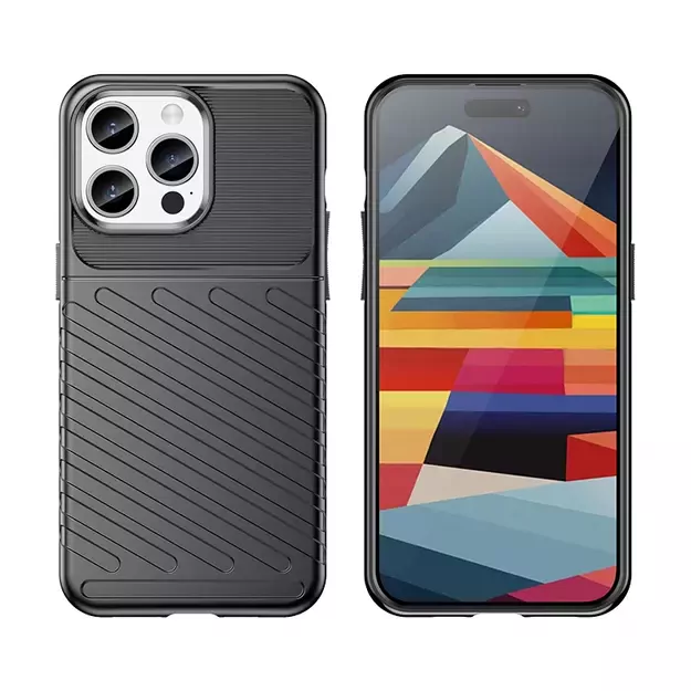 Armored iPhone 15 Pro Max Thunder Case - black 4