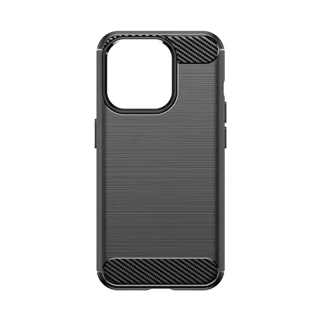 Flexible carbon pattern case for iPhone 15 Pro Carbon Case - black 1
