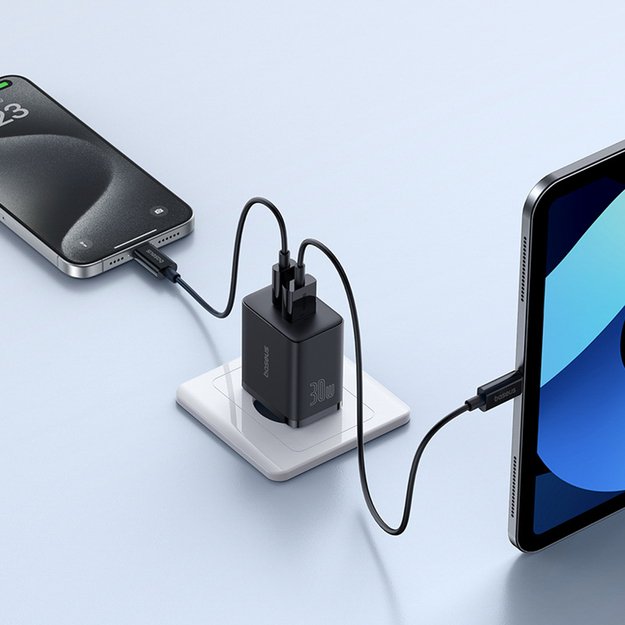 Baseus Cube Pro 30W USB-C USB-A Wall Charger - Black 9