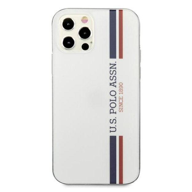 US Polo USHCP12MPCUSSWH iPhone 12/12 Pro 6,1  biały/white Tricolor Collection 2