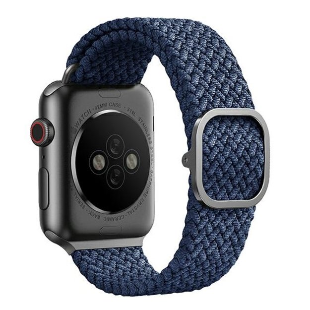 Uniq Aspen Braided Strap for Apple Watch 1/2/3/4/5/6/7/8/SE/SE2 40/38/41mm - Blue 2