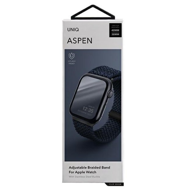 Uniq Aspen Braided Strap for Apple Watch 1/2/3/4/5/6/7/8/SE/SE2 40/38/41mm - Blue 10