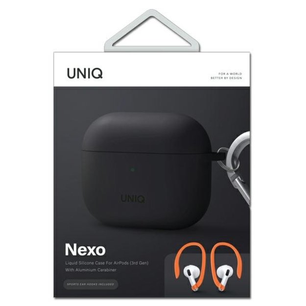 Uniq Nexo case for AirPods 3 + Ear Hooks Silicone - gray 4