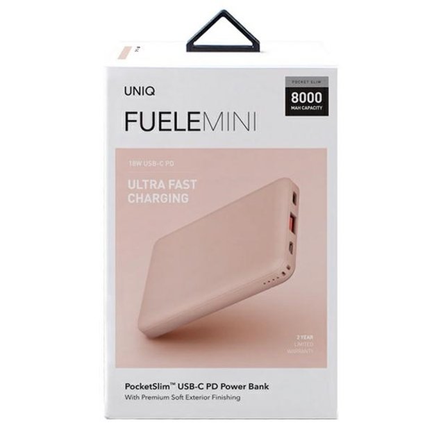 Powerbank Uniq Fuele mini 8000mAh USB-C 18W PD - pink 6