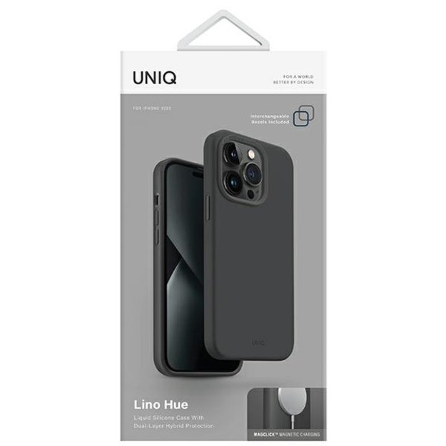 Uniq Lino Hue Magclick Charging case for iPhone 14 Plus - gray 4