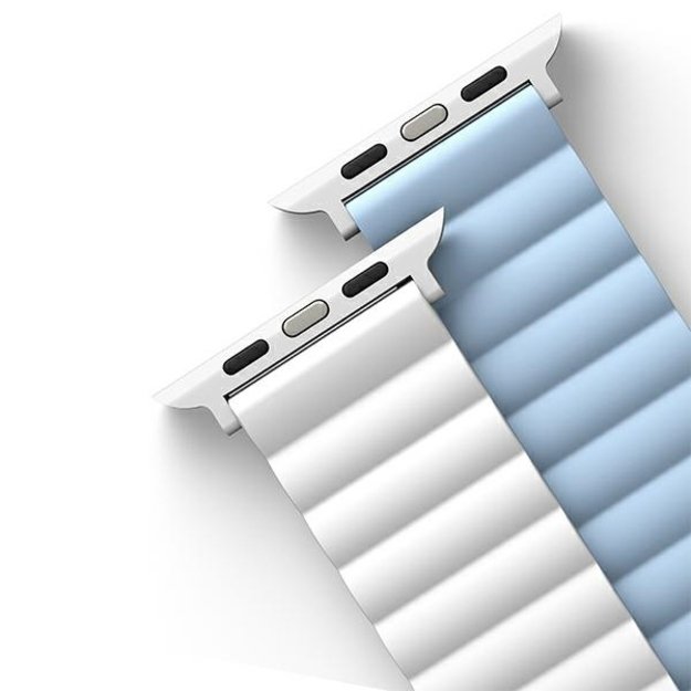 Uniq Revix strap for Apple Watch 1/2/3/4/5/6/7/8/SE/SE2/Ultra 42/44/45/49mm - white and blue 5