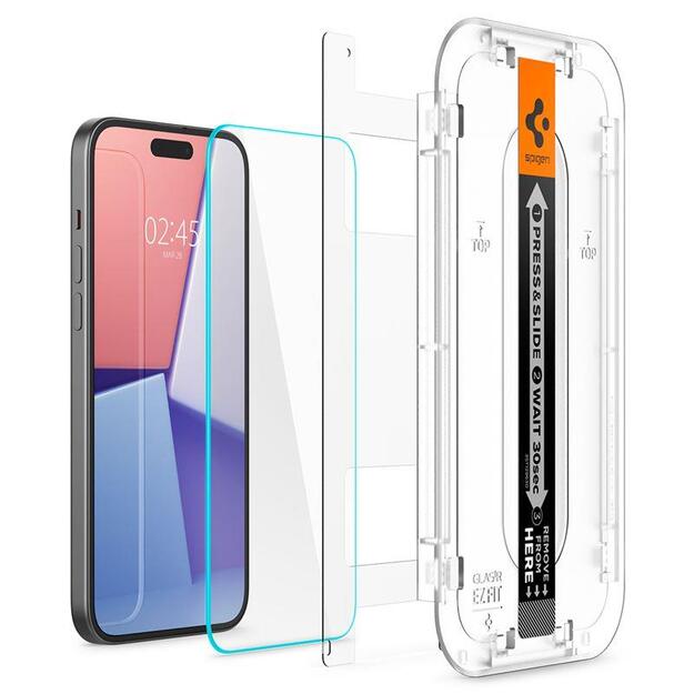 Spigen Glas.tR EZ Fit Tempered Glass for iPhone 15 Plus / 16 Plus - 2 pcs. 5