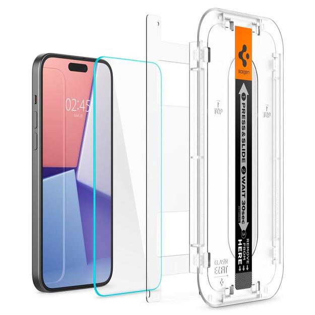 Spigen Glas.tR EZ Fit Tempered Glass for iPhone 15 Plus / 16 Plus - 2 pcs. 6
