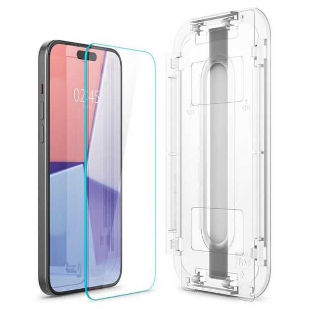 Spigen Glas.tR EZ Fit Tempered Glass for iPhone 15 Plus / 16 Plus - 2 pcs. 1