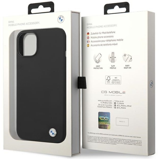BMW Silicone Metal Logo case for iPhone 15 / 14 / 13 - black 7