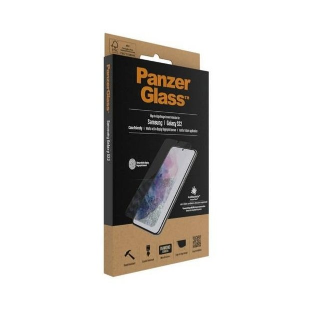 PanzerGlass E2E Microfracture antibacterial glass for Samsung Galaxy S22 - with black frame 4