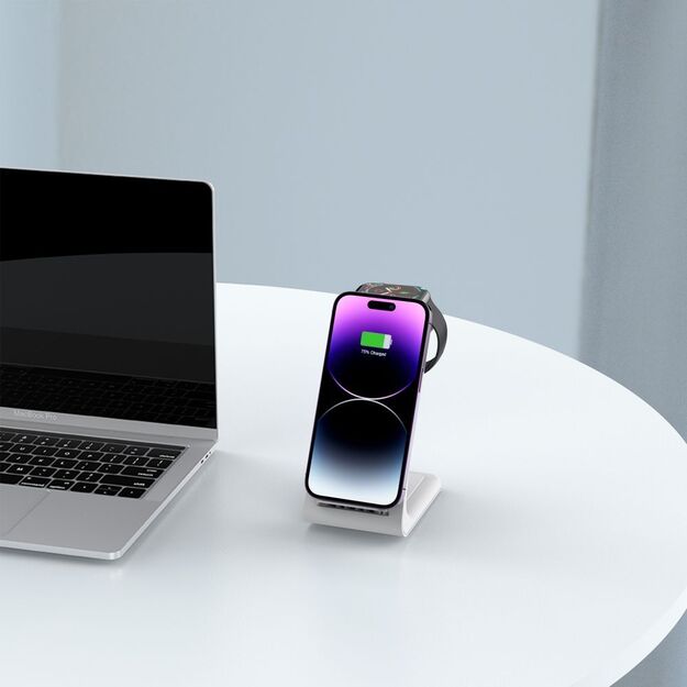 Tech-Protect QI15W-A36 3in1 Charging Station for Apple - White 6