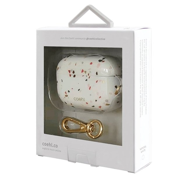 Uniq Coehl Terrazzo AirPods Pro Case White/Natural White 1