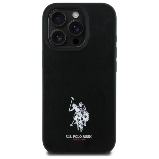 US Polo USHCP15XPGEK iPhone 15 Pro Max 6.7&quot  black/black Leather Embroidered DH Color 2