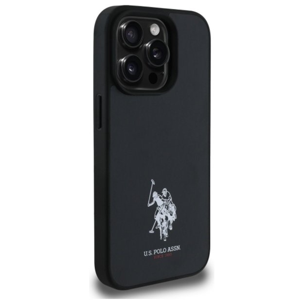 US Polo USHCP15XPGEK iPhone 15 Pro Max 6.7&quot  black/black Leather Embroidered DH Color 3