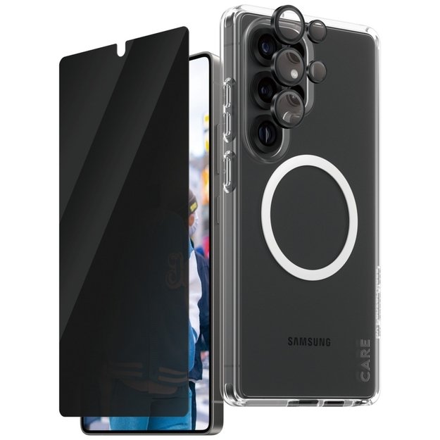 CARE by PanzerGlass Flagship 3in1 Case + Privacy Glass + Lens for Samsung Galaxy S25 Ultra 1