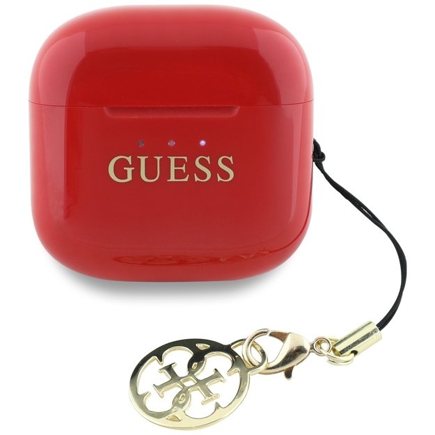 Guess Glossy Effect Printed Classic Logo &amp  Charm TWS headphones - red 2
