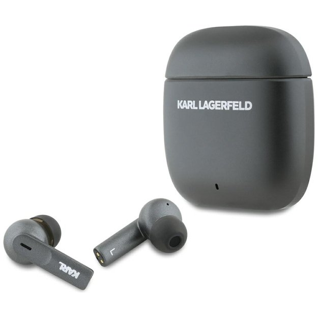 Karl Lagerfeld Metal Printed Logo ANC/ENC Headphones - Black