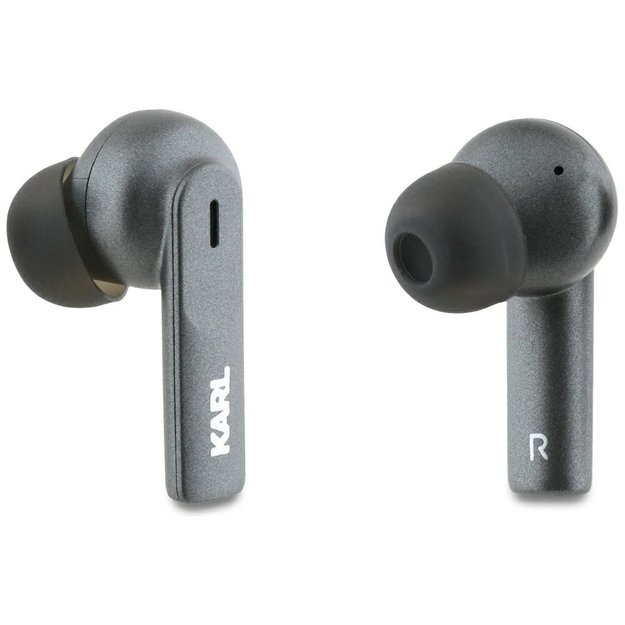 Karl Lagerfeld Metal Printed Logo ANC/ENC Headphones - Black 4